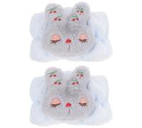 HOOWIFFY Pulseras Portátiles 1 Par de Coral Fleece para Lavado Facial Absorbentes de Sudor y Cómodas Diseño Dulce y Colorido Ideales para Yoga y Tareas Diarias