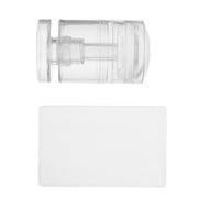 HOOWIFFY Sello para Uñas Francés con Tampón Rotativo de Silicona Transparente Diseño Ajustable para Manicura DIY Casa y Salón Incluye Raspador para Arte de Uñas Detallado