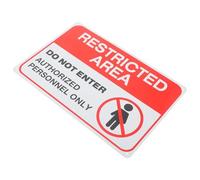 HOOWIFFY Señal de Advertencia de No Entrada para Puerta, Cartel de Seguridad de Prohibido el Paso, Placa Rectangular Resistente Esquinas Redondeadas para Uso en Oficina, Patio y Jardín