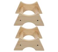 HOOWIFFY Soporte de Madera para Barril de Bebidas 2 Piezas Base Elevadora para Cubos de Vino y Jarras de Whisky Resistente y Estable para Uso Doméstico y Comercial Exhibidor para