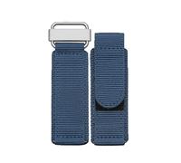 Hooxue Correa de nailon de velcro de 22 mm/24 mm de longitud ajustable, compatible con relojes Panerai Bell & Ross (22 mm, azul)