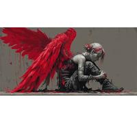 Hooyuubo Pintar por Numeros Adultos Ángel Paint by Numbers Adult Demonio Cuadros para Pintar por Numeros 50x100cm Lienzos con 3 Pinceles e Pigmento Acrílico, Decoracion Hogar Pared Habitacion, fu283u