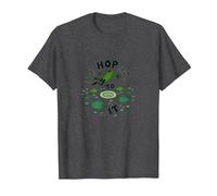 Hop To It: Leaping Frog Motivational Pond Life Camiseta, Hombre, Jaspeado Oscuro, S