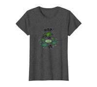 Hop To It: Leaping Frog Motivational Pond Life Camiseta, Mujer, Jaspeado Oscuro, S