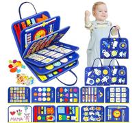 HOPASRISEE Toddla Montessori Busy Board, Montessori Busy Board, Toddler Busy Book for Children Aged 18 Months to 5 Years, Sensory Boards Suitable for Home, Car, Travel(H)