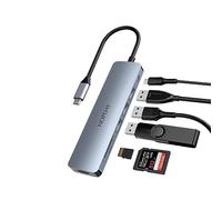 HOPDAY - Concentrador USB C 7 en 1, Adaptador USB C a HDMI con 100 W PD, USB 3.0, Lector de Tarjetas SD/TF, Adaptador USB C multipuerto para MacBook Pro/Air, iPad, Surface Pro, DELL