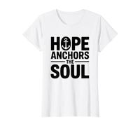 Hope Anchors The Soul Camiseta gráfica económica, Mujer, Blanco, XL