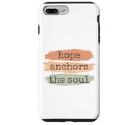 Hope Anchors The Soul, cita cristiana religiosa floral Carcasa para iPhone 7 Plus/8 Plus