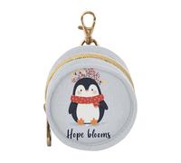 Hope Blooms Penguin - Funda para chupete de bebé con cremallera y clip, monedero, artículos neutros para bebés