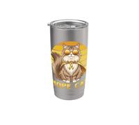 Hope Cat Norwegian Forest Ayuda para la concienciación sobre el cáncer infantil Vaso térmico de acero inoxidable de doble pared