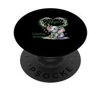 Hope Elephant Cerebral Parálisis Concientización Cinta Verde PopSockets PopGrip Adhesivo