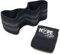 Hope Fitness Gear Hip Circle Booty Band - Banda de Resistencia de Tela Gruesa - Banda Antideslizante para Ejercicio, S, Negro
