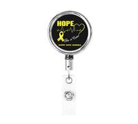 Hope for A Cure Bladder Cancer Awareness Heavy Duty Metal Badge Holder Carrete, retráctil Badge Holder con clip para cinturón para clave Name Card Holder Empleado Teacher