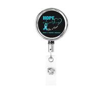 Hope for A Cure Fragile X Syndrome Awareness Heavy Duty Metal Badge Holder Carrete, retráctil Badge Holder con clip para cinturón para clave Name Card Holder Employee Teacher