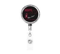 Hope for A Cure Multiple Myeloma Awareness Heavy Duty Metal Badge Holder Carrete, retráctil Badge Holder con clip para cinturón para clave Nombre Tarjeta Titular Empleado Maestro