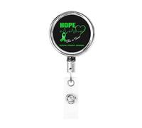 Hope for A Cure Muscular Dystrophy Awareness Heavy Duty Metal Badge Holder Carrete, retráctil Badge Holder con clip para cinturón para clave Name Card Holder Empleado Profesor