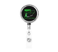 Hope for A Cure Non Hodgkins Lymphoma Awareness Heavy Duty Metal Badge Holder Carrete, retráctil Badge Holder con clip para cinturón para clave Nombre Tarjeta Titular Empleado Maestro