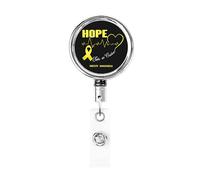 Hope for A Cure Obesity Awareness Heavy Duty Metal Badge Holder Carrete, retráctil Badge Holder con clip para cinturón para clave Nombre Tarjeta Titular Empleado Maestro