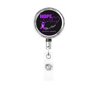 Hope for A Cure Sarcoidosis Awareness Heavy Duty Metal Badge Holder Carrete, retráctil Badge Holder con clip para cinturón para clave Nombre Tarjeta Titular Empleado Maestro