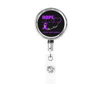 Hope for A Cure Testicular Cancer Awareness Heavy Duty Metal Badge Holder Carrete, retráctil Badge Holder con clip para cinturón para clave Name Card Holder Empleado Maestro