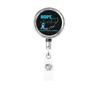 Hope for A Cure Trigeminal Neuralgia Awareness Heavy Duty Metal Badge Holder Carrete, retráctil Badge Holder con clip para cinturón para clave Name Card Holder Empleado Profesor