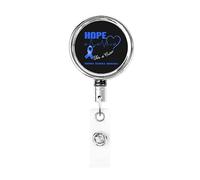 Hope for A Cure Tuberous Sclerosis Awareness Heavy Duty Metal Badge Holder Carrete, retráctil Badge Holder con clip para cinturón para clave Name Card Holder Empleado Profesor