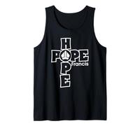 Hope Francis Cruz Mitra Tipografía para Fe Católica Camiseta sin Mangas