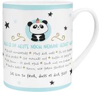 Hope & Gloria Die Geschenkewelt 45756 XL Panda - Taza (porcelana, 60 on bollo de regalo), color azul