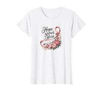 Hope Grows Here - Camisa Floral para concienciación sobre el cáncer de Mama Camiseta