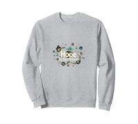 Hope In The Darkness Oncology Nurse - Regalo Inspirador Sudadera, Unisex para Adultos, Gris Jaspeado, M