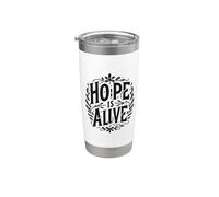 Hope is Alive - Cita inspiradora de fe cristiana Vaso térmico de acero inoxidable de doble pared