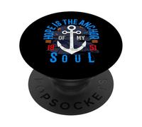 Hope Is The Anchor of My Soul 50s Inspiración Motivación PopSockets PopGrip Adhesivo