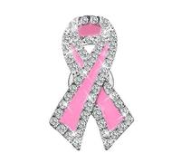 Hope Ribbon Brosche Pins Brustkrebs Ribbon Pins Brustkrebs Conocimiento Pin para Mujeres Niñas Joyas Regalos Broche Hope Solapa, m, como se describe