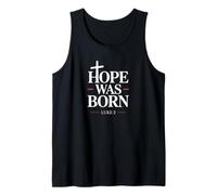 Hope Was Born Christian Christmas Faith Lucas 2 Versículo de la Biblia Camiseta sin Mangas