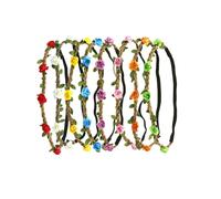 HOPEANT - Diadema con flores de papel rosa, 8 unidades, corona floral, guirnalda para mujeres y ni?as, accesorios para el cabello