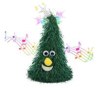 Hopearl Cantando Bailando árbol de Navidad Twinkling Star Rockin eléctrico Interactivo Juguete Animado Peluche Regalo para niños pequeños, 7''