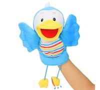 Hopearl Marioneta de mano de pájaro de peluche con boca abierta móvil para juego imaginativo, juego de rol, juguete interactivo para narración de historias, teatro de marionetas, regalo para niños,