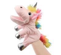 Hopearl Muñeca de mano de unicornio de peluche con boca móvil - para juegos de rol, narración interactiva, teatro de marionetas y regalo para niñas (rosa, 30 cm)
