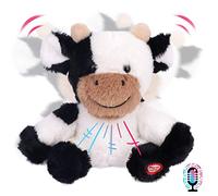 Hopearl Talking Cow Repite lo Que Dices Shaking Head Electric Interactive Animated Toy Speaking Peluche Buddy Festival de Cumpleaños para Niños Pequeños, 17,8 cm (Cow)