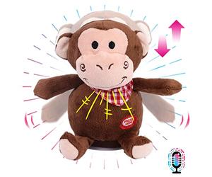 Hopearl Talking Monkey Repite lo Que Dices asentir eléctrico Interactivo Juguete Animado Hablando de Peluche Buddy Festival de cumpleaños para niños pequeños, 16,5 cm (Mono)