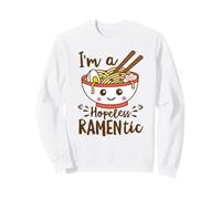 Hopeless Ramentic Lindo Kawaii Ramen Fideos Pun Texto Blanco Sudadera