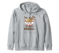 Hopeless Ramentic Lindo Kawaii Ramen Fideos Pun Texto Blanco Sudadera con Capucha