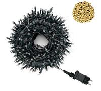 Hopelit - Guirnalda luminosa exterior, 10 m, 100 LED, guirnalda luminosa de 8 modos, guirnalda luminosa impermeable IP44 LED, para boda, cumpleaños, decoración de árbol de Navidad, color blanco cálido
