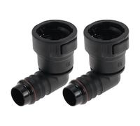 HOPESPANNER Manguera de identificación de conector rápido de línea de combustible de 19/32 pulgadas para conector macho SAE de 45/64 pulgadas hembra a púa, adaptador rápido de 90 grados, accesorios de
