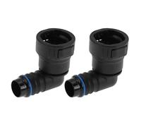HOPESPANNER Manguera de identificación de conector rápido de línea de combustible de 19/32 pulgadas para conector macho SAE de 45/64 pulgadas hembra a púa, adaptador rápido de 90 grados, accesorios de