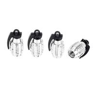 HOPESPANNER Tapas De Válvula Decorativas Plateadas 4Pcs Anti-Suciedad | Aleación De Aluminio Y Plástico, 7X29Mm, Para Coches, Para Motos, Para Benz, Para Honda, Protege Núcleo De Válvula