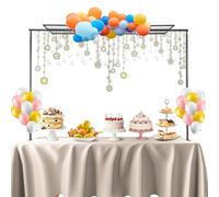Hopesun Soporte Ajustable para Barra de Mesa, 50-102 Pulgadas de Longitud, Kit de Arco de Flores de Globo de Metal, Adecuado para múltiples tamaños de Mesa, cumpleaños, Boda, Halloween, decoración de