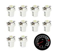 HopeU5® 10 Pack Car T5 B8.5D 5050 1SMD Luz LED Instrumento Tablero luces indicadoras laterales (blanco)