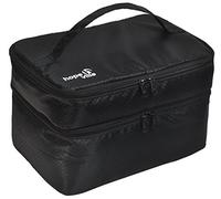 HOPEVILLE - Organizador de viaje extra grande para mujer, bolsa de cosméticos y neceser para ropa interior, cosméticos, accesorios y artículos de tocador, Negro (Negro) - unknown