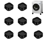 HOPEYMY26 8 Piezas Elevadores Ajustables para Muebles,Tacos Elevadores Cama Negro,Alzadores de Sofa,Elevadores de Pata de Mesa para Mesa, Oficina, Sofá, Silla, Sofá, Armario